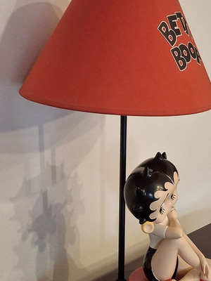 Betty Boop ceramic table lamp 2005, fabric shade
