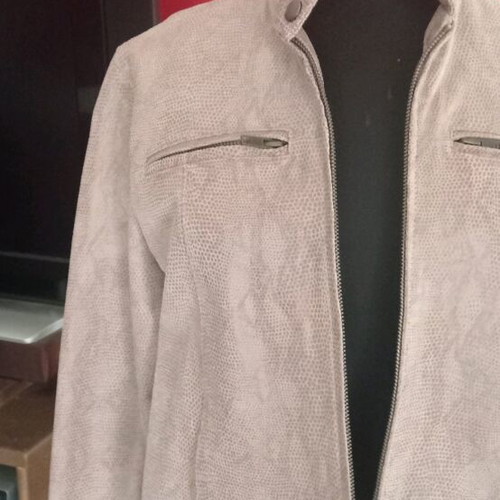 Clockhouse leather jacket beige like new, size M