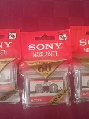Sony Microcassettes καινούργιες, πακέτο 3 τεμαχίων