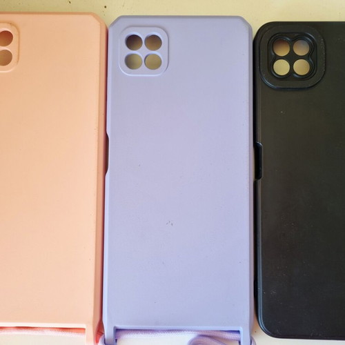 Silicone Back Cover Cases for Samsung Galaxy A22 5G, pack of 3