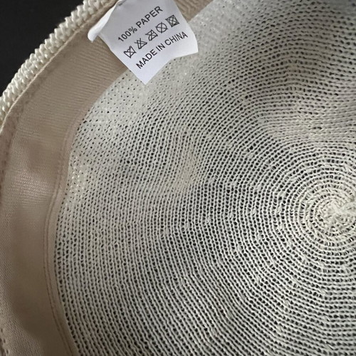 Straw Jockey Hat 100% Paper Straw, white