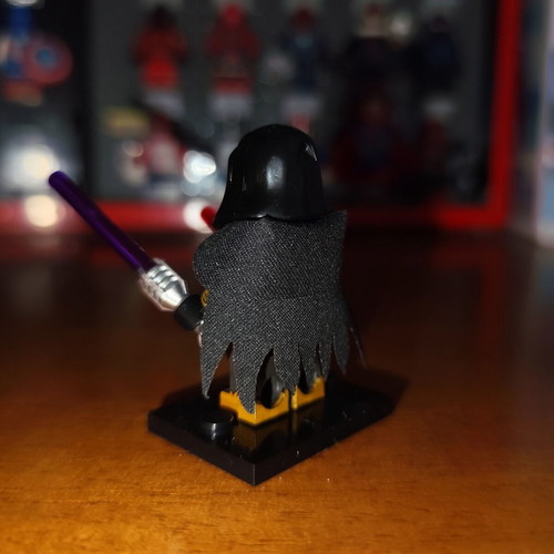 Darth Revan (V2) Lego minifigure with cape and lightsabers