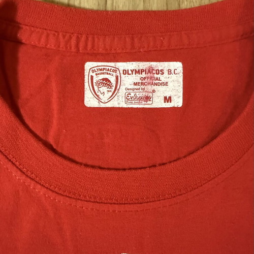 Olympiacos Basketball Official T-Shirt M size like new