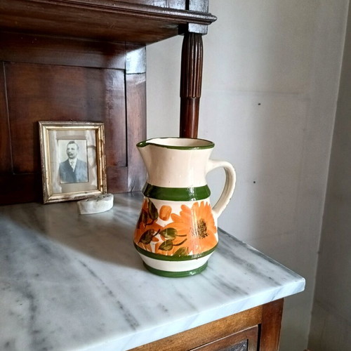 Large jug like new, slight chip on rim, height 20 cm