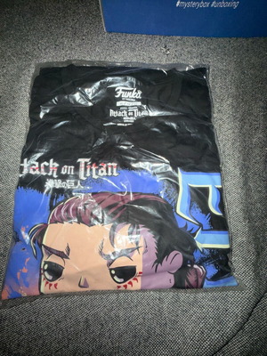 Funko Tee Attack on Titan Eren Jaeger Black T-Shirt XL new