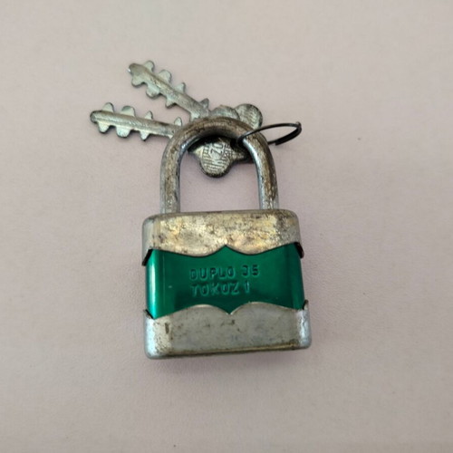 Duplo 35 Tokoz1 vintage padlock with keys, made in Czechoslovakia