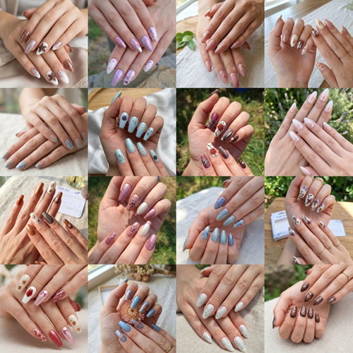 Press On Nails new, handmade soft girl and fairycore designs