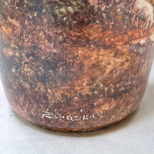 Vase Andreas Zymatikas hand-painted, height 39 cm