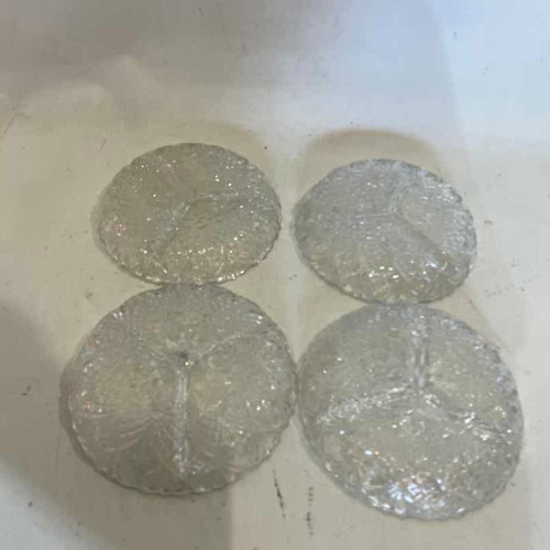 Set of 4 vintage crystal nut plates used