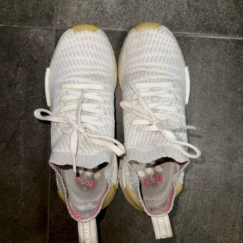 Adidas Boost athletic shoes used, size 41.5, white
