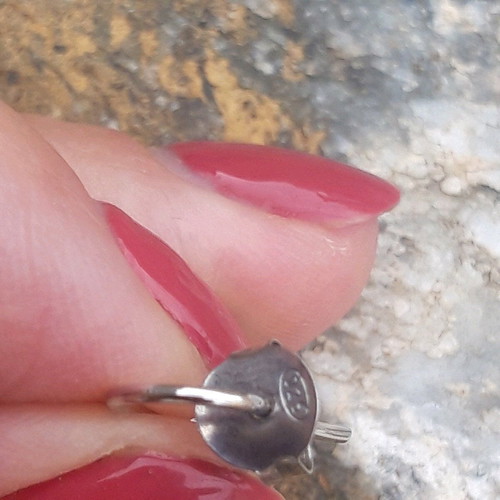 Lousir silver set with purple heart zirconia like new