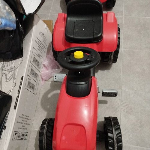 Children's Tractor Bike like new with pedals and trailer