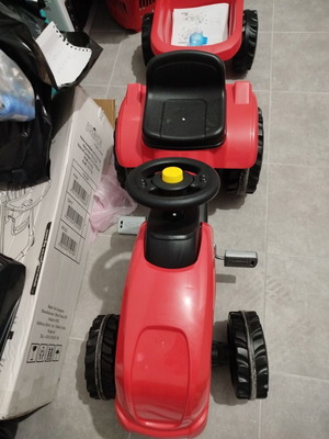 Children's Tractor Bike like new with pedals and trailer