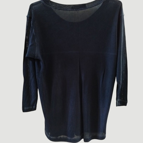 Women's rib knit blouse navy blue size M like new