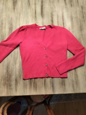 Zara cardigan used, pink, size S, warm with buttons