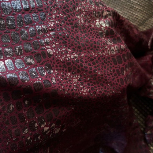 Women's blouse burgundy with animal print, like new, size S
