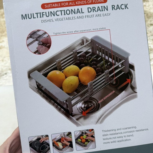 Expandable multifunctional over-the-sink drain rack new