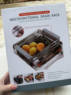 Expandable multifunctional over-the-sink drain rack new