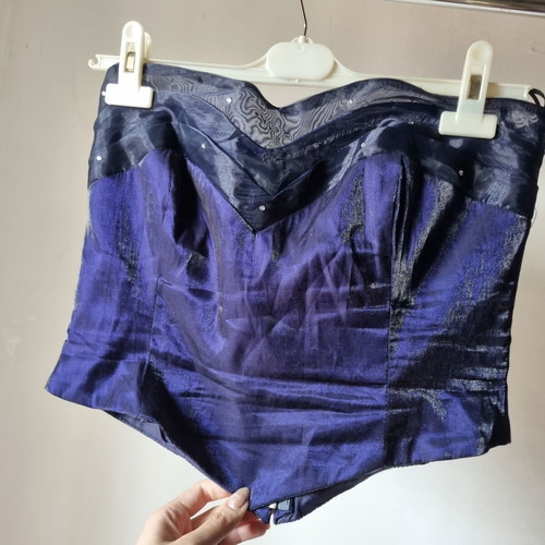 Corset top μέγεθος 38 ανακαινισμένο, μπλε και μωβ