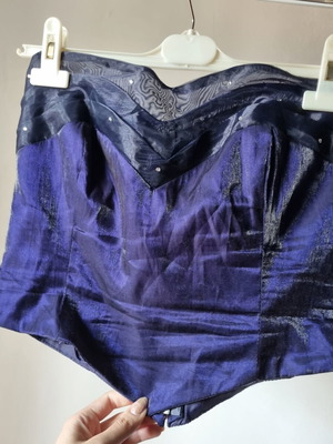 Corset top μέγεθος 38 ανακαινισμένο, μπλε και μωβ