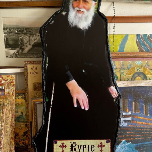 Saint Paisios handmade, dimensions 30x90, new