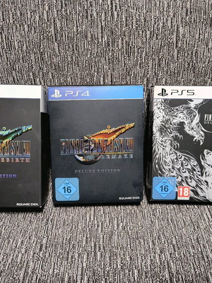 Final Fantasy 7 Remake, 7 Rebirth и 16 Deluxe Editions употребявани за PS4 и PS5