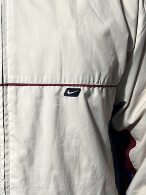 Nike Color Block Windbreaker Jacket σαν καινούργιο, XL, γκρι και μπεζ