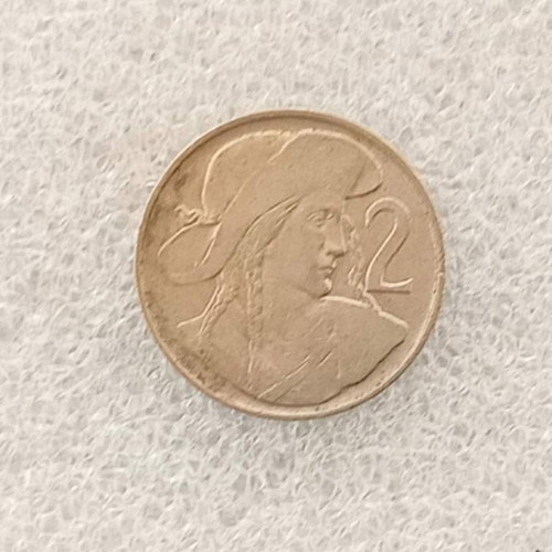 Czechoslovakia 2 Koruny coin 1947, cupronickel