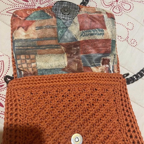 Knitted crossbody bag new, orange