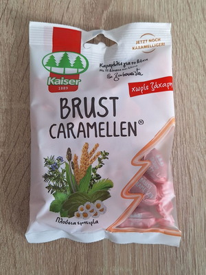 Kaiser Brust Caramellen Cough Lozenges with 15 Herbs and Oils 75gr new