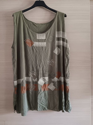 Women's Sleeveless Top used, green and orange, sizes L and XL