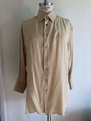 Gucci silk shirt 70s used, beige, size M