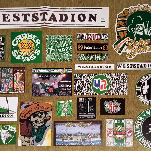 Rapid Wien Sticker Collection like new, 25 authentic pieces