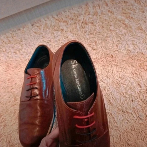 Steve Kommon casual men's leather shoes, brown