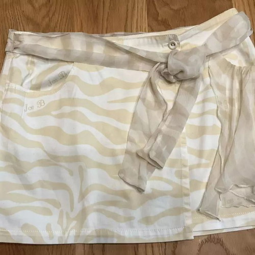Vintage Iceberg mini skirt used, white and beige