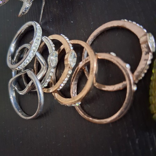 Lot of vintage costume jewelry earrings and bracelets