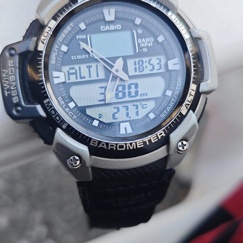 Casio Twin Sensor SGW400 watch used with barometer and altimeter
