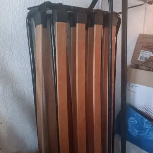 Metal semi-double bed and corner wooden sofa like new