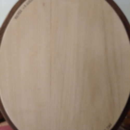 Russian handmade wood carving relief painting oval new