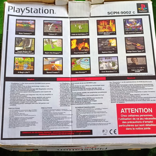 Sony PlayStation 1 Dual Shock console box, PAL edition