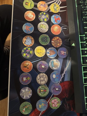 Pokémon tazos like new, mostly in good condition from 00s