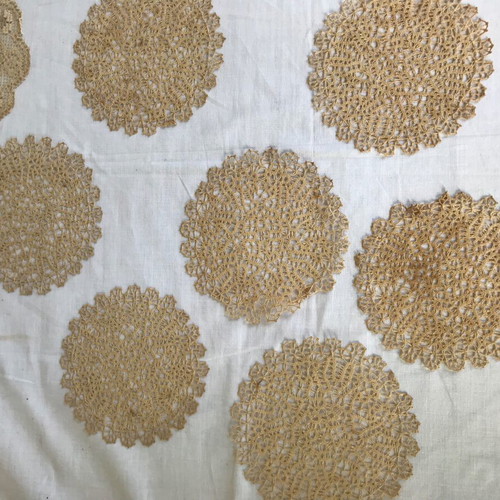 Set of 29 antique embroidered coasters used with color alterations