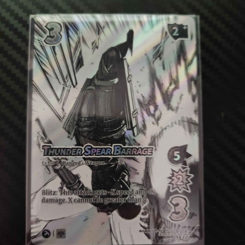 Attack on Titan collectible card Thunder Spear Barrage like new