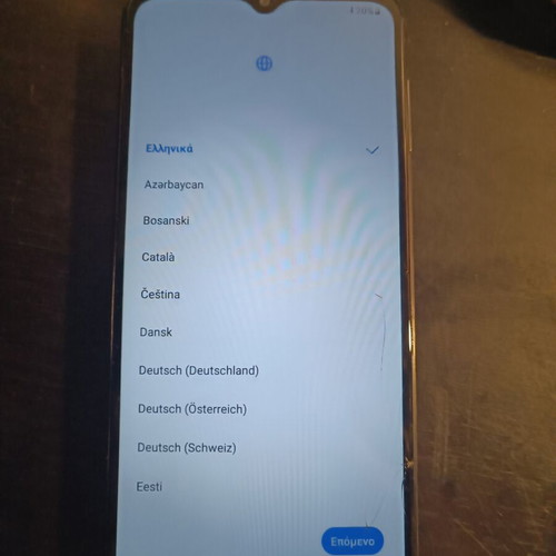 Samsung Galaxy A32 5G 64GB smartphone with cracked glass