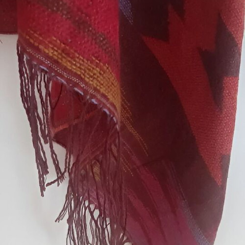 Montgomery poncho with hood and button closure like new, earth tones