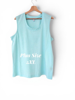 Turquoise women's blouse size XXL like new, cotton