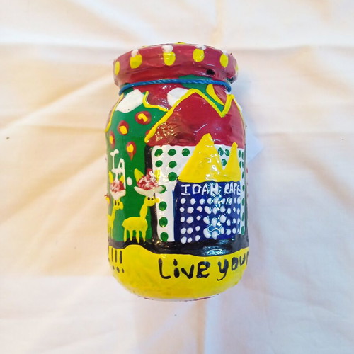 Magic Village Ioanart Handmade Glass Vase New