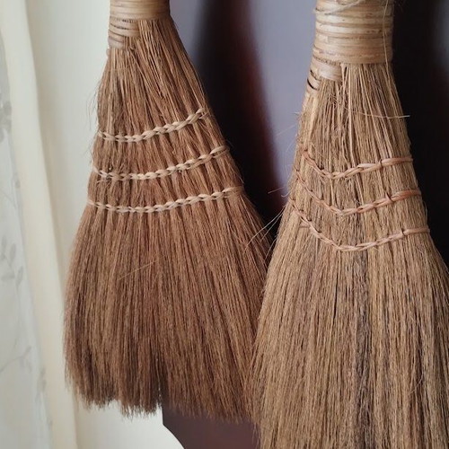 Handmade brooms like new, natural rice straw fibers