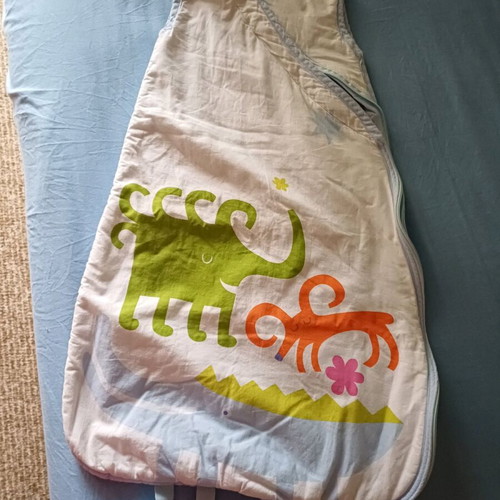 IKEA Barnslig Baby Sleeping Bag like new with colorful monster design