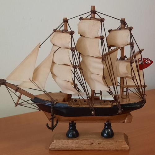 Wooden sailboat new decorative item